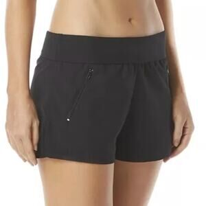 Beach House Swim size 6 April woven drawstring Black Women's Athletic Shorts